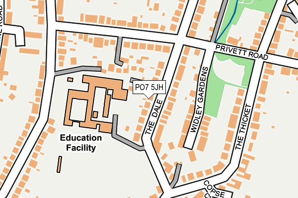PO7 5JH map - OS OpenMap – Local (Ordnance Survey)
