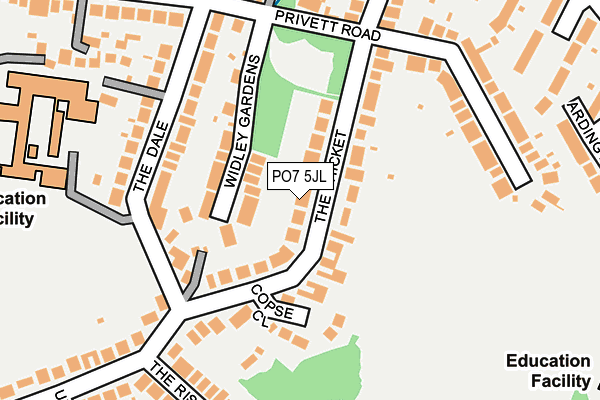 PO7 5JL map - OS OpenMap – Local (Ordnance Survey)