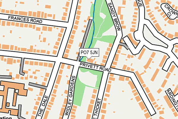 PO7 5JN map - OS OpenMap – Local (Ordnance Survey)