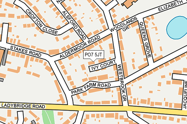 PO7 5JT map - OS OpenMap – Local (Ordnance Survey)