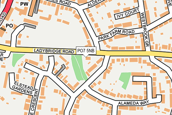 PO7 5NB map - OS OpenMap – Local (Ordnance Survey)