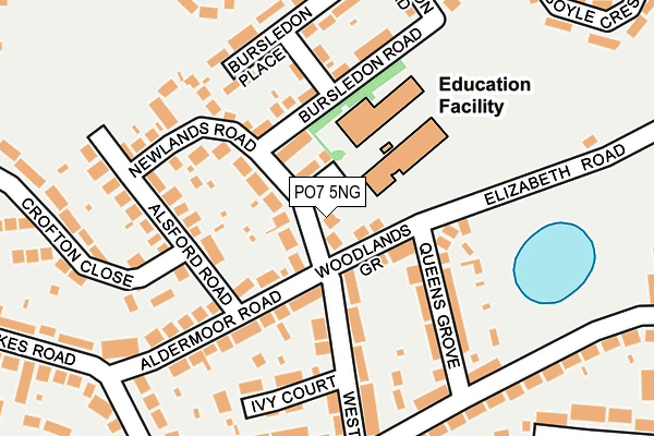 PO7 5NG map - OS OpenMap – Local (Ordnance Survey)