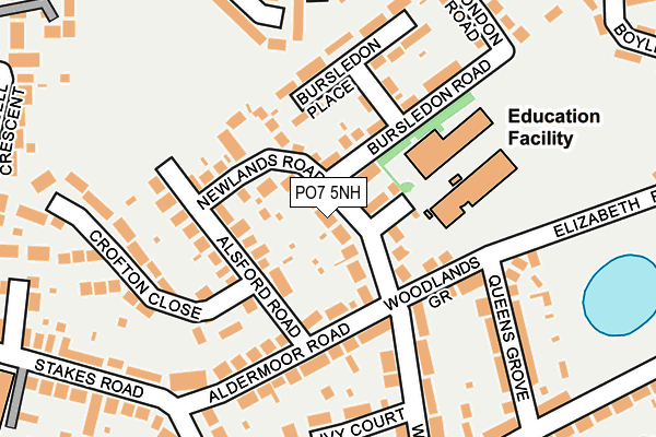 PO7 5NH map - OS OpenMap – Local (Ordnance Survey)