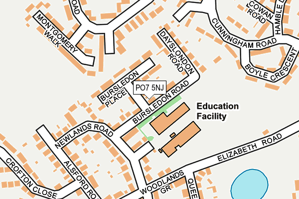 PO7 5NJ map - OS OpenMap – Local (Ordnance Survey)