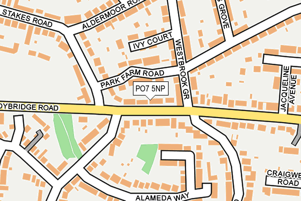 PO7 5NP map - OS OpenMap – Local (Ordnance Survey)