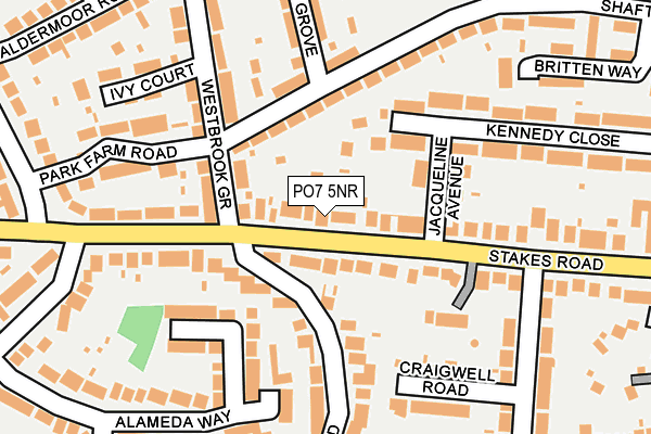 PO7 5NR map - OS OpenMap – Local (Ordnance Survey)
