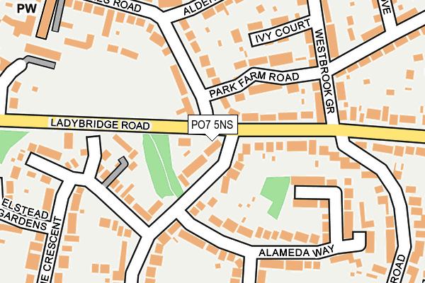 PO7 5NS map - OS OpenMap – Local (Ordnance Survey)