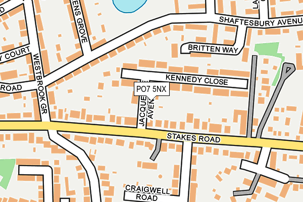 PO7 5NX map - OS OpenMap – Local (Ordnance Survey)
