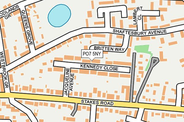 PO7 5NY map - OS OpenMap – Local (Ordnance Survey)