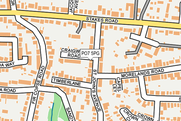 PO7 5PG map - OS OpenMap – Local (Ordnance Survey)