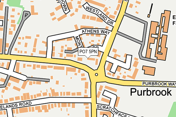 PO7 5PN map - OS OpenMap – Local (Ordnance Survey)