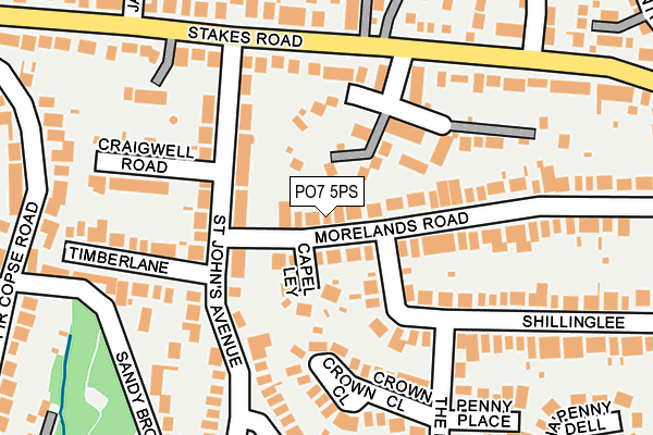 PO7 5PS map - OS OpenMap – Local (Ordnance Survey)