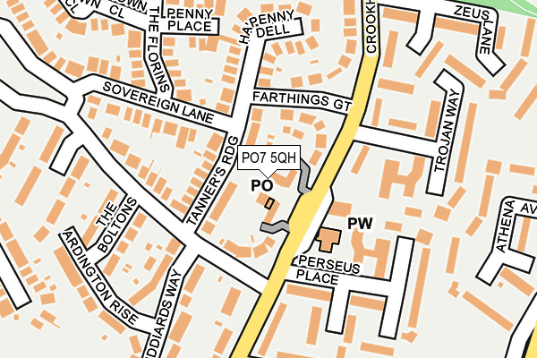 PO7 5QH map - OS OpenMap – Local (Ordnance Survey)