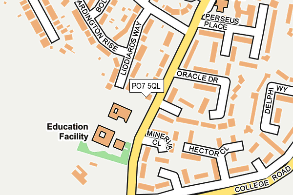 PO7 5QL map - OS OpenMap – Local (Ordnance Survey)