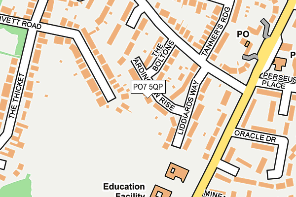 PO7 5QP map - OS OpenMap – Local (Ordnance Survey)