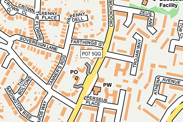 PO7 5QQ map - OS OpenMap – Local (Ordnance Survey)