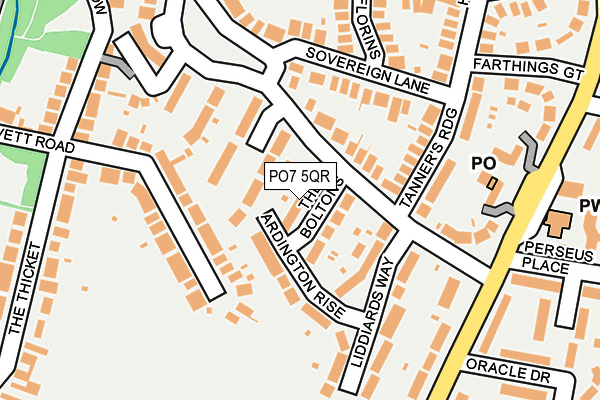 PO7 5QR map - OS OpenMap – Local (Ordnance Survey)