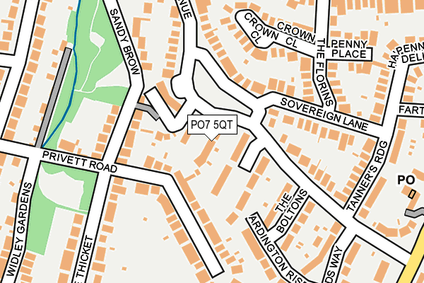 PO7 5QT map - OS OpenMap – Local (Ordnance Survey)