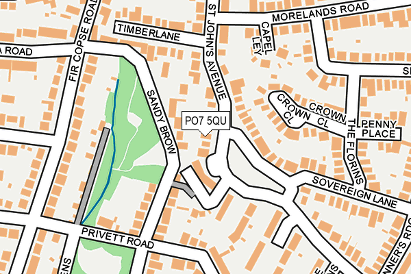 PO7 5QU map - OS OpenMap – Local (Ordnance Survey)