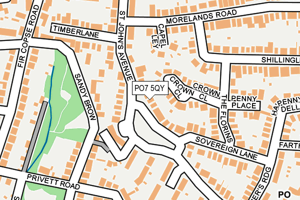 PO7 5QY map - OS OpenMap – Local (Ordnance Survey)