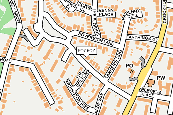 PO7 5QZ map - OS OpenMap – Local (Ordnance Survey)