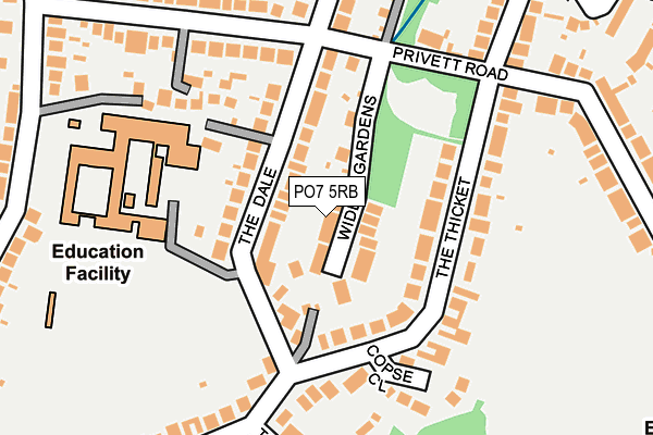 PO7 5RB map - OS OpenMap – Local (Ordnance Survey)