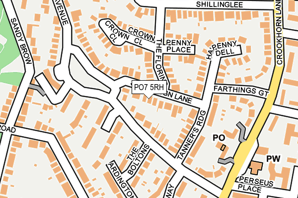PO7 5RH map - OS OpenMap – Local (Ordnance Survey)