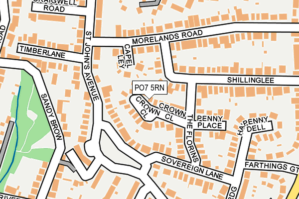 PO7 5RN map - OS OpenMap – Local (Ordnance Survey)