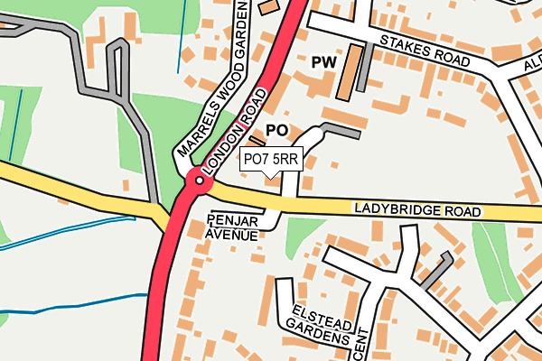 PO7 5RR map - OS OpenMap – Local (Ordnance Survey)