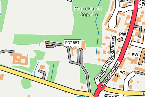 PO7 5RT map - OS OpenMap – Local (Ordnance Survey)