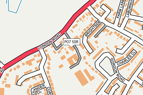 PO7 5SR map - OS OpenMap – Local (Ordnance Survey)