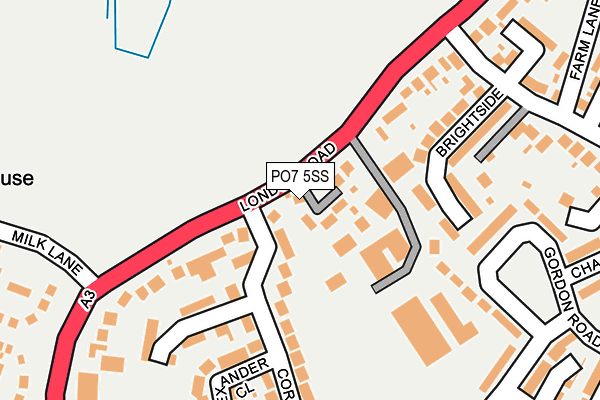 PO7 5SS map - OS OpenMap – Local (Ordnance Survey)