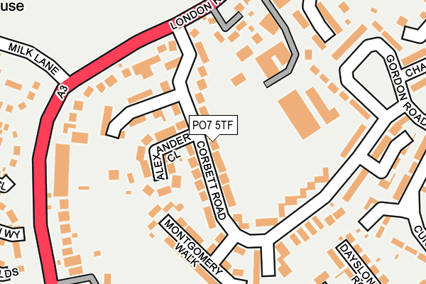 PO7 5TF map - OS OpenMap – Local (Ordnance Survey)