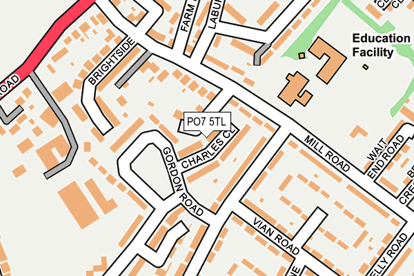 PO7 5TL map - OS OpenMap – Local (Ordnance Survey)