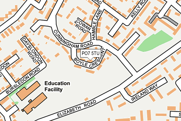 PO7 5TU map - OS OpenMap – Local (Ordnance Survey)