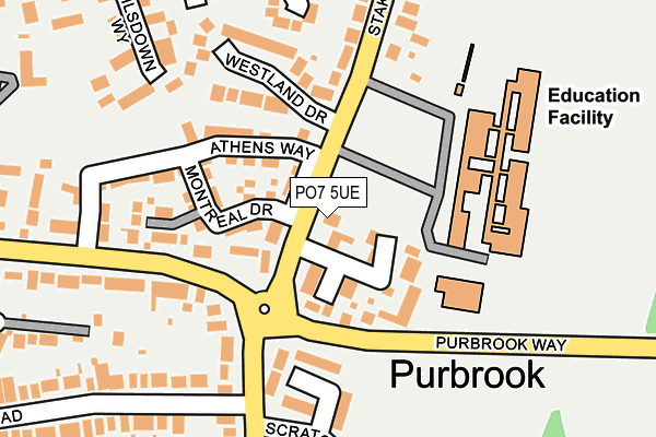 PO7 5UE map - OS OpenMap – Local (Ordnance Survey)