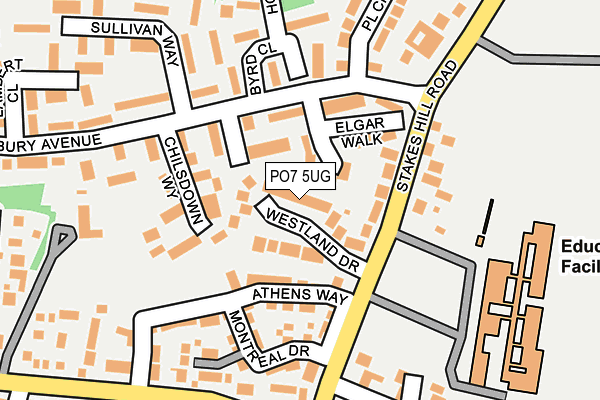 PO7 5UG map - OS OpenMap – Local (Ordnance Survey)