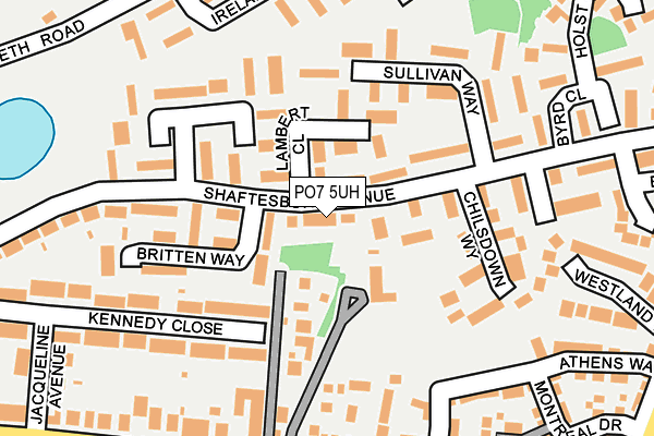 PO7 5UH map - OS OpenMap – Local (Ordnance Survey)