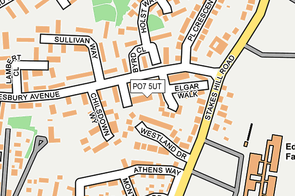 PO7 5UT map - OS OpenMap – Local (Ordnance Survey)