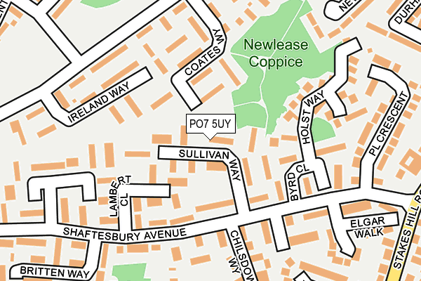 PO7 5UY map - OS OpenMap – Local (Ordnance Survey)