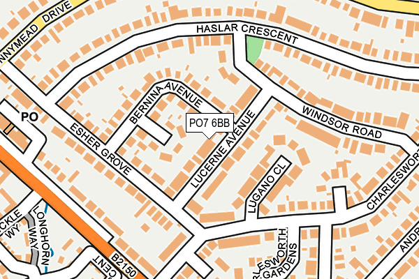 PO7 6BB map - OS OpenMap – Local (Ordnance Survey)