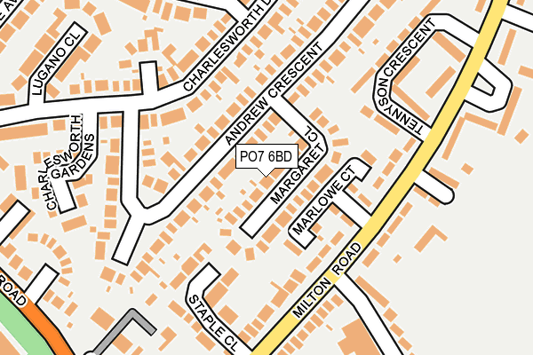 PO7 6BD map - OS OpenMap – Local (Ordnance Survey)