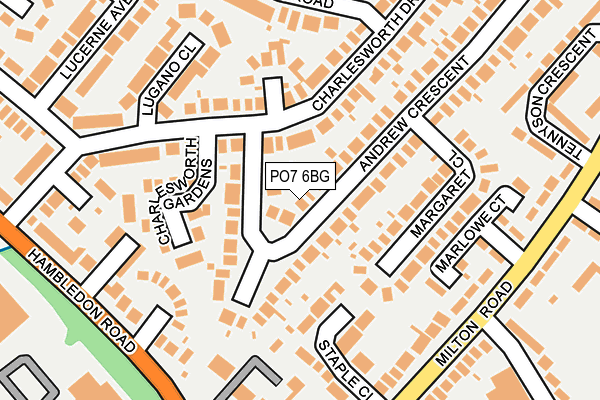 PO7 6BG map - OS OpenMap – Local (Ordnance Survey)