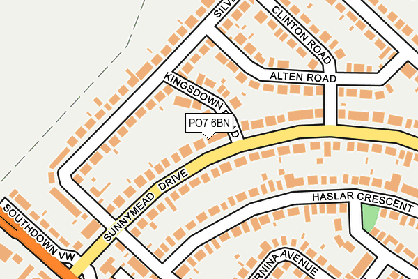 PO7 6BN map - OS OpenMap – Local (Ordnance Survey)