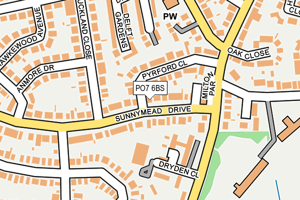 PO7 6BS map - OS OpenMap – Local (Ordnance Survey)