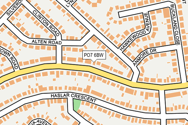 PO7 6BW map - OS OpenMap – Local (Ordnance Survey)