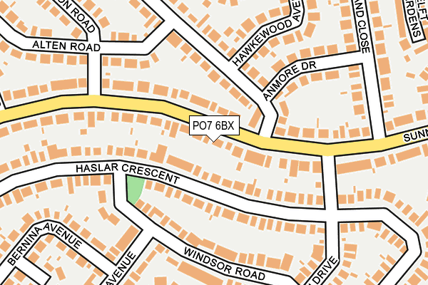 PO7 6BX map - OS OpenMap – Local (Ordnance Survey)