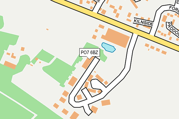 PO7 6BZ map - OS OpenMap – Local (Ordnance Survey)