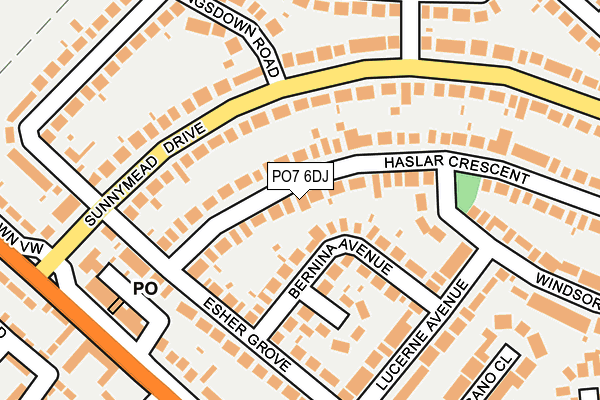 PO7 6DJ map - OS OpenMap – Local (Ordnance Survey)