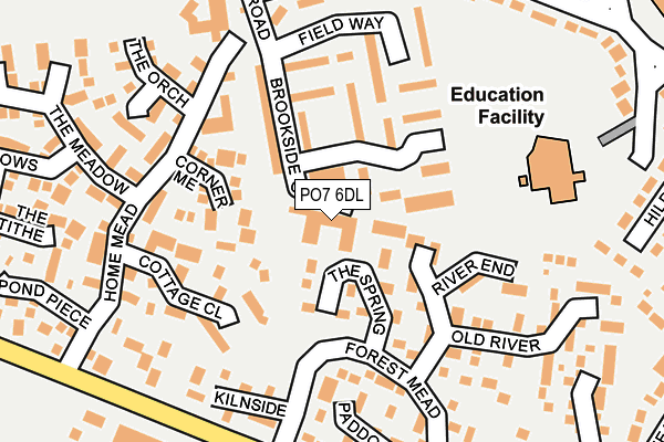 PO7 6DL map - OS OpenMap – Local (Ordnance Survey)